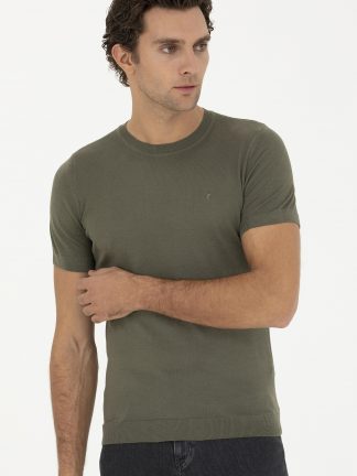 پلیور مردانه خاکی روشن کاشارل