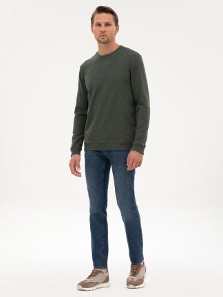 سویشرت مردانه خاکی تیره پیرکاردین