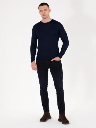 پلیور مردانه سرمه ای پیرکاردین