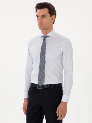 پیراهن رسمی مردانه آبی روشن کاشارل