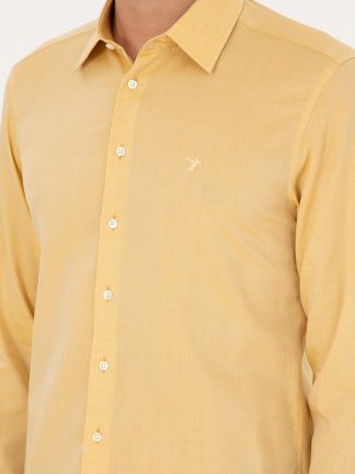 پیراهن مردانه زرد کاشارل