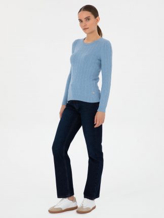 شلوار جین راسته زنانه سرمه ای پیرکاردین