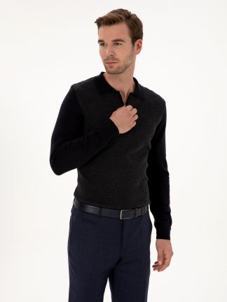 پلیور مردانه سرمه ای کاشارل