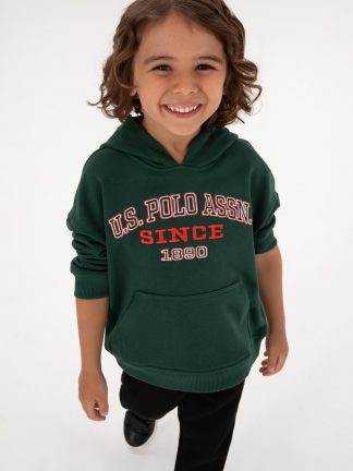 هودی پسرانه سبز تیره یو اس پولو