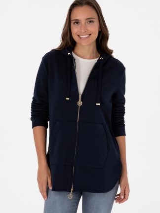 سویشرت زنانه سرمه ای یو اس پولو