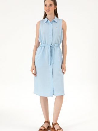 پیراهن زنانه آبی روشن یو اس پولو