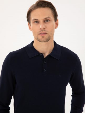 پلیور مردانه سرمه ای پیرکاردین