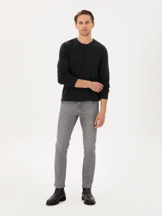 پلیور مردانه خاکستری تیره پیرکاردین