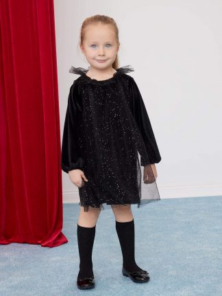 پیراهن نوزاد دختر مشکی دفکتو