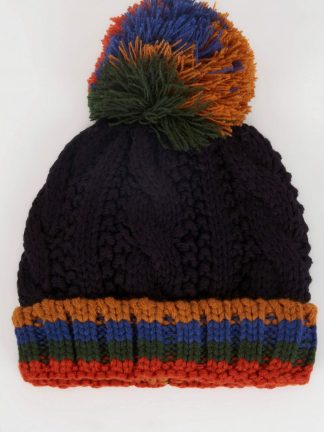 کلاه بافت نوزاد پسر سرمه ای دفکتو