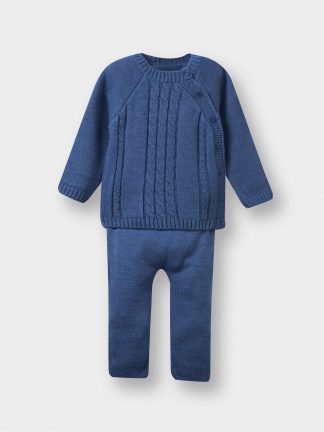 ست لباس نوزاد پسر آبی دفکتو