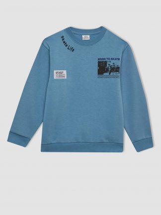 سویشرت پسرانه آبی دفکتو