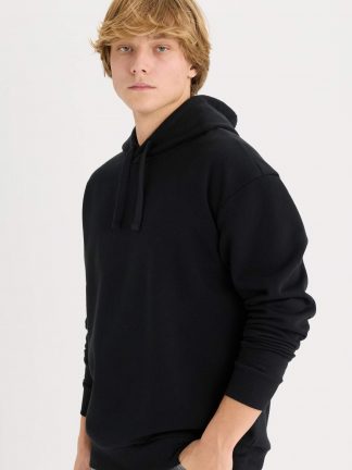 هودی مردانه مشکی دفکتو