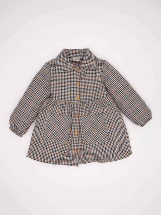 پیراهن نوزاد دختر قهوه ای دفکتو