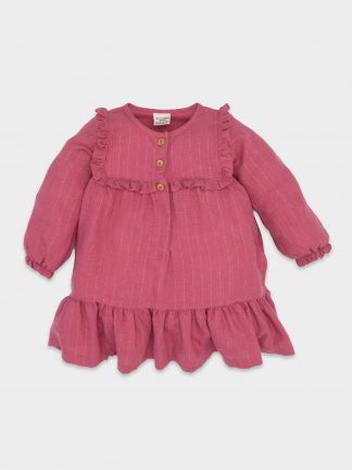 پیراهن نوزاد دختر ارغوانی دفکتو