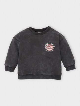 سویشرت نوزاد پسر خاکستری تیره دفکتو