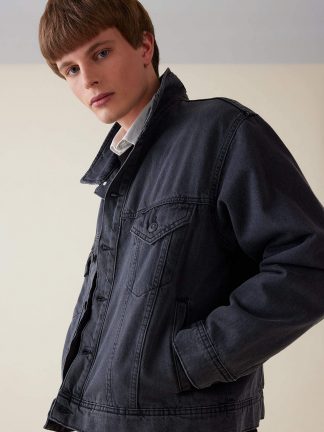 کت جین مردانه خاکستری تیره دفکتو