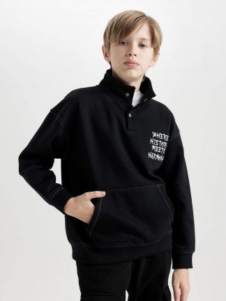 سویشرت پسرانه مشکی دفکتو