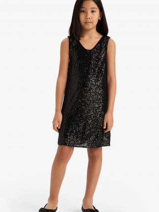 پیراهن دخترانه مشکی دفکتو