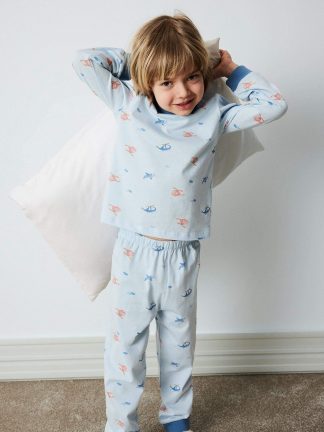 لباس راحتی نوزاد پسر آبی روشن دفکتو