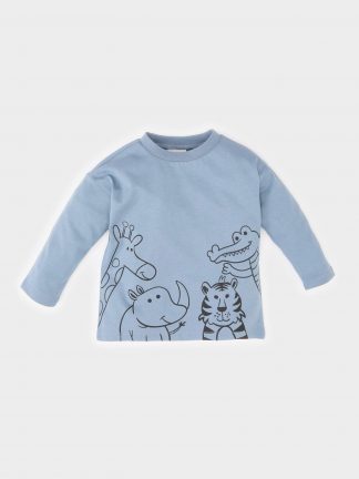 تی شرت نوزاد پسر نیلی تیره دفکتو