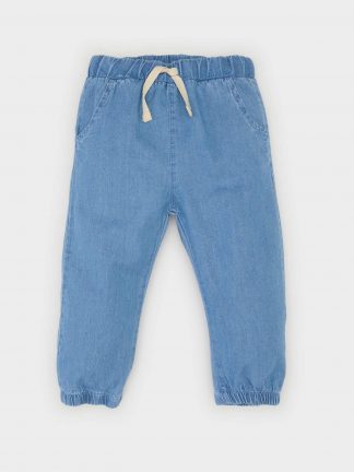 شلوار جین نوزاد پسر آبی روشن دفکتو
