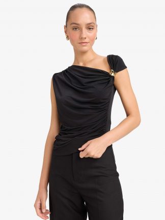 پیراهن زنانه مشکی دفکتو