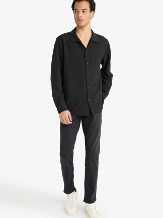 شلوار جین راسته مردانه مشکی دفکتو