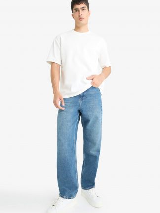 شلوار جین بگ مردانه نعنایی (فرعی) (مادر:آبی) دفکتو