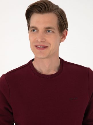 سویشرت مردانه زرشکی پیرکاردین