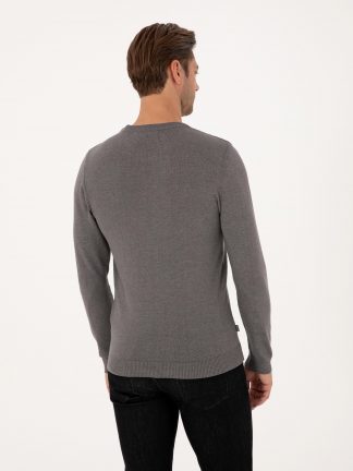 پلیور مردانه خاکی ملانژ پیرکاردین