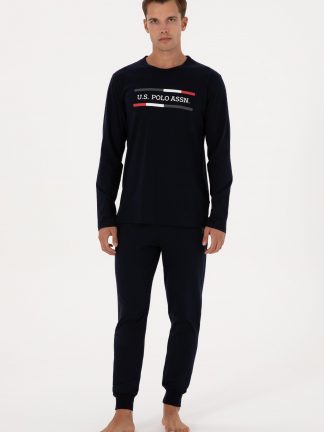 لباس راحتی مردانه سرمه ای یو اس پولو