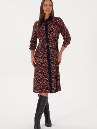 پیراهن زنانه سرمه ای یو اس پولو