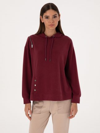 هودی زنانه آلبالویی پیرکاردین