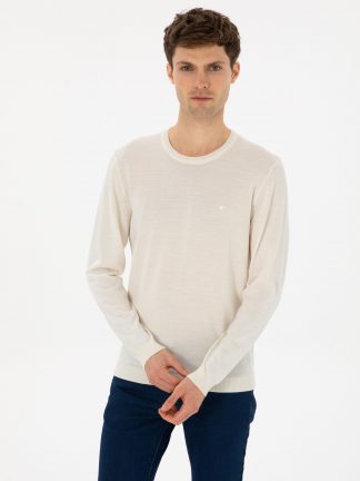 پلیور مردانه سفید کاشارل