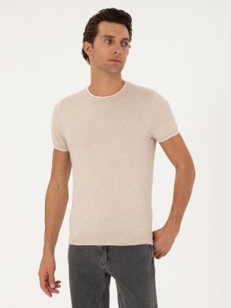 پلیور مردانه بژ کاشارل