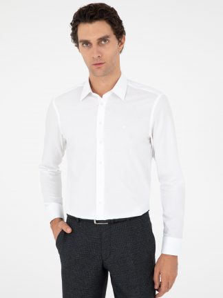 پیراهن مردانه سفید کاشارل