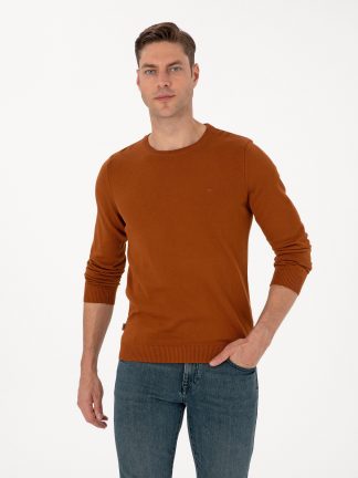 پلیور مردانه قهوه ای پیرکاردین