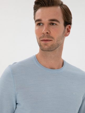 پلیور مردانه آبی روشن کاشارل