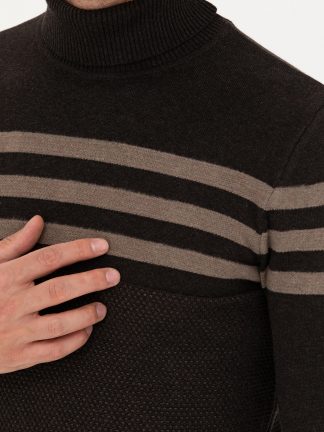 پلیور مردانه قهوه ای پیرکاردین