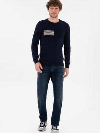 شلوار جین راسته مردانه آبی یو اس پولو