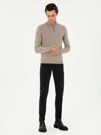 شلوار جین اسلیم فیت مردانه مشکی کاشارل