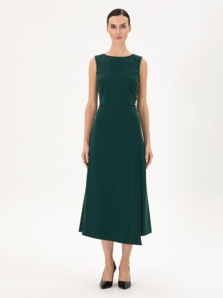 پیراهن زنانه سبز تیره پیرکاردین