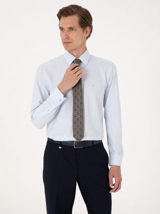 پیراهن رسمی مردانه آبی روشن پیرکاردین