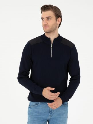 پلیور مردانه سرمه ای پیرکاردین