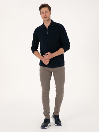 سویشرت مردانه سرمه ای پیرکاردین