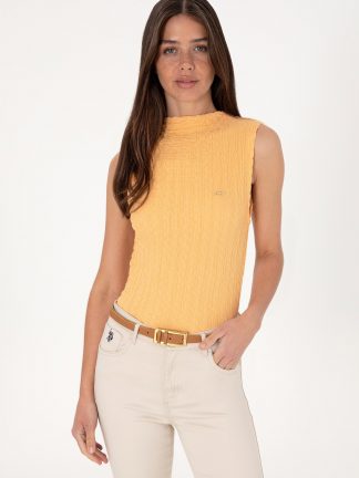 تاپ زنانه خربزه ای یو اس پولو