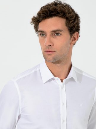 پیراهن رسمی مردانه سفید کاشارل