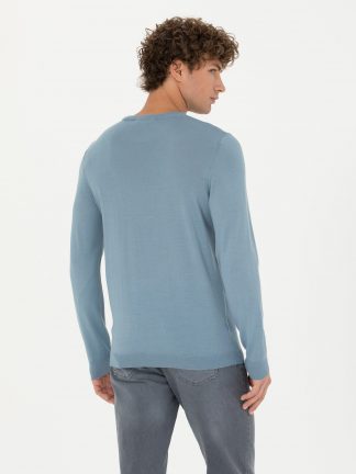 پلیور مردانه آبی تیره پیرکاردین