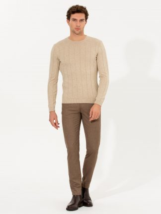 پلیور مردانه بژ کاشارل